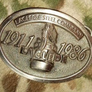 Vintage Laclede Steel Company Belt Buckle 1911 1986Opens in a new window or tab